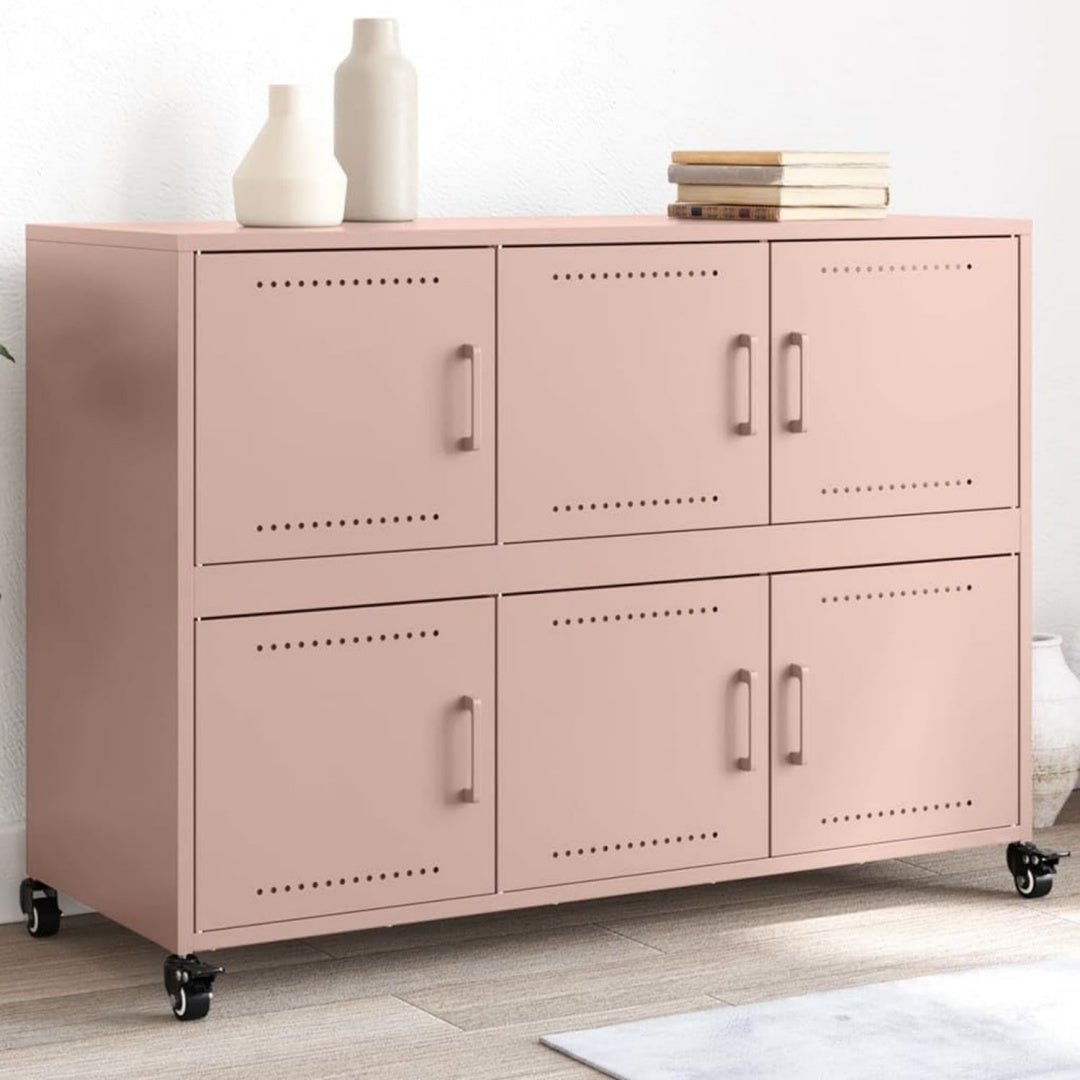 Sideboard verbindet 6 Tueren und ein Metallgestell