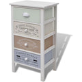 Sideboard in Weiss und Mehrfarbig