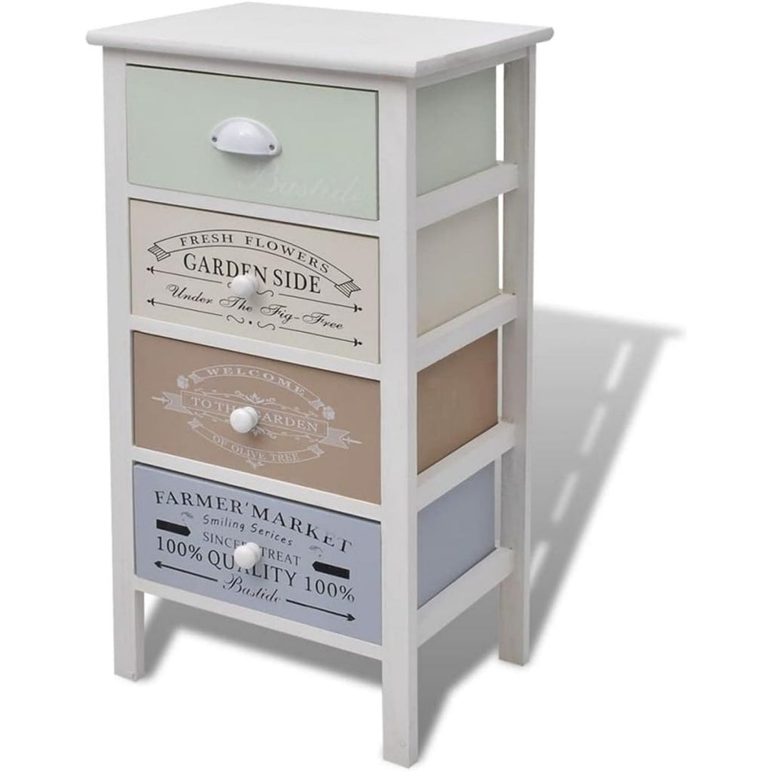 Sideboard in Weiss und Mehrfarbig