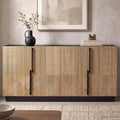 Sideboard mit verstellbaren Ablagen, Hoehenverstellung und Holzoptik