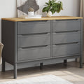 Sideboard in Grau mit 6 Schubladen