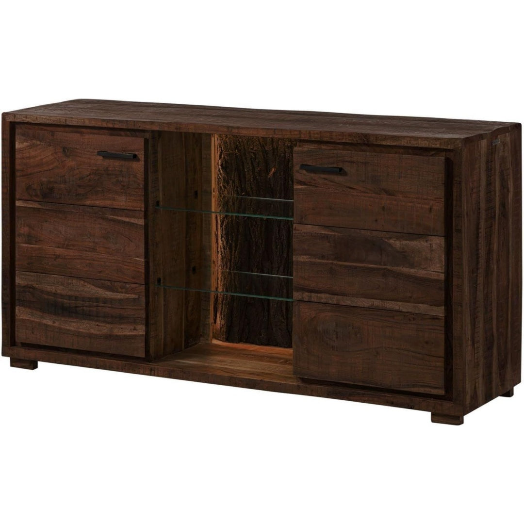Sideboard aus Massivholz mit LED Beleuchtung