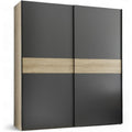 Der Kleiderschrank misst 170 x 195 x 58 cm
