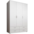 Kleiderschrank mit den Massen 138 x 199 x 48 cm in Weiss