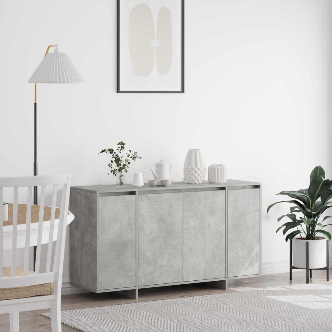Das Sideboard nimmt mit 135 x 41 x 75 cm Gestalt an