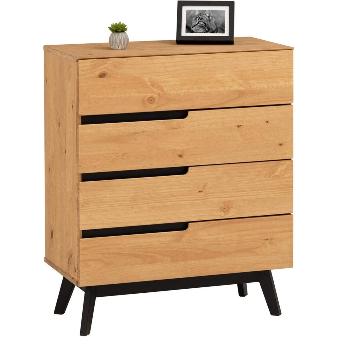Sideboard mit grifflosen Fronten, 4 Schubladen und Schubladen