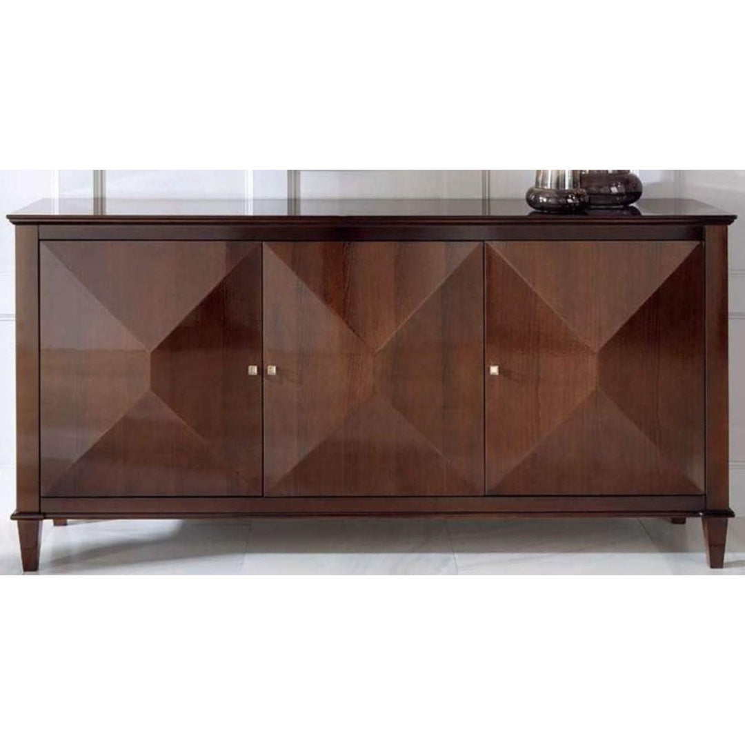 Sideboard aus Metall und Glas mit 3 Tueren