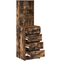 Sideboard aus Metall in Eichenbraun