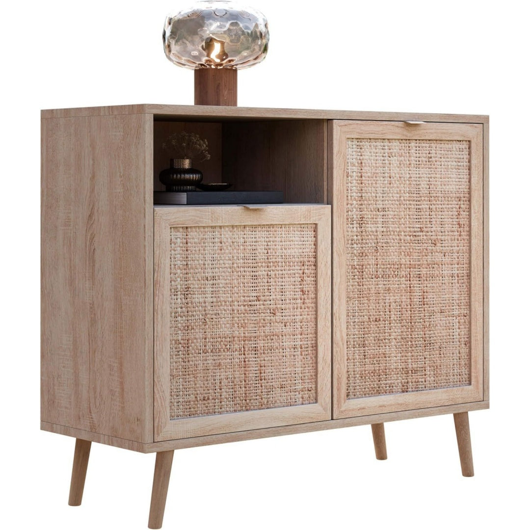 Hochschrank aus Rattan