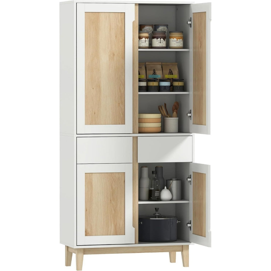 4 Tueren praegen das Sideboard aus Samt