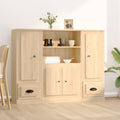 Hochschrank mit den Massen 132 x 35.5 x 103.5 cm in Eichenbraun