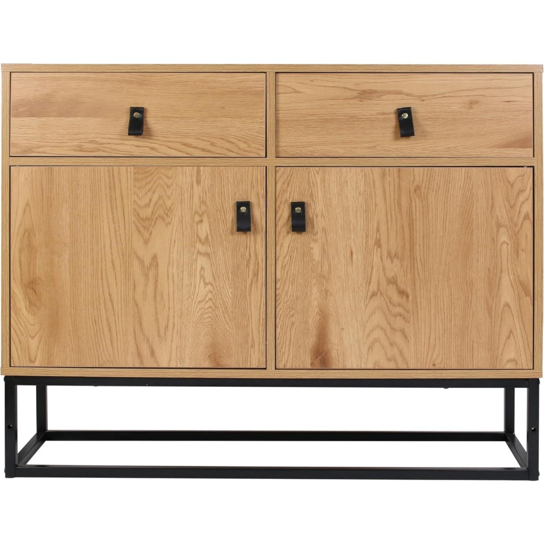 4 Schubladen ergaenzen das Sideboard in Naturbraun