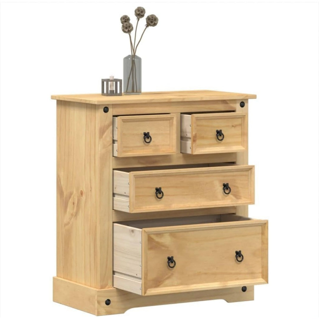 Sideboard mit 4 Schubladen, Metallgriffen und Schubladen