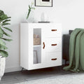 Glastueren an dem Sideboard aus Holzwerkstoff und Metall