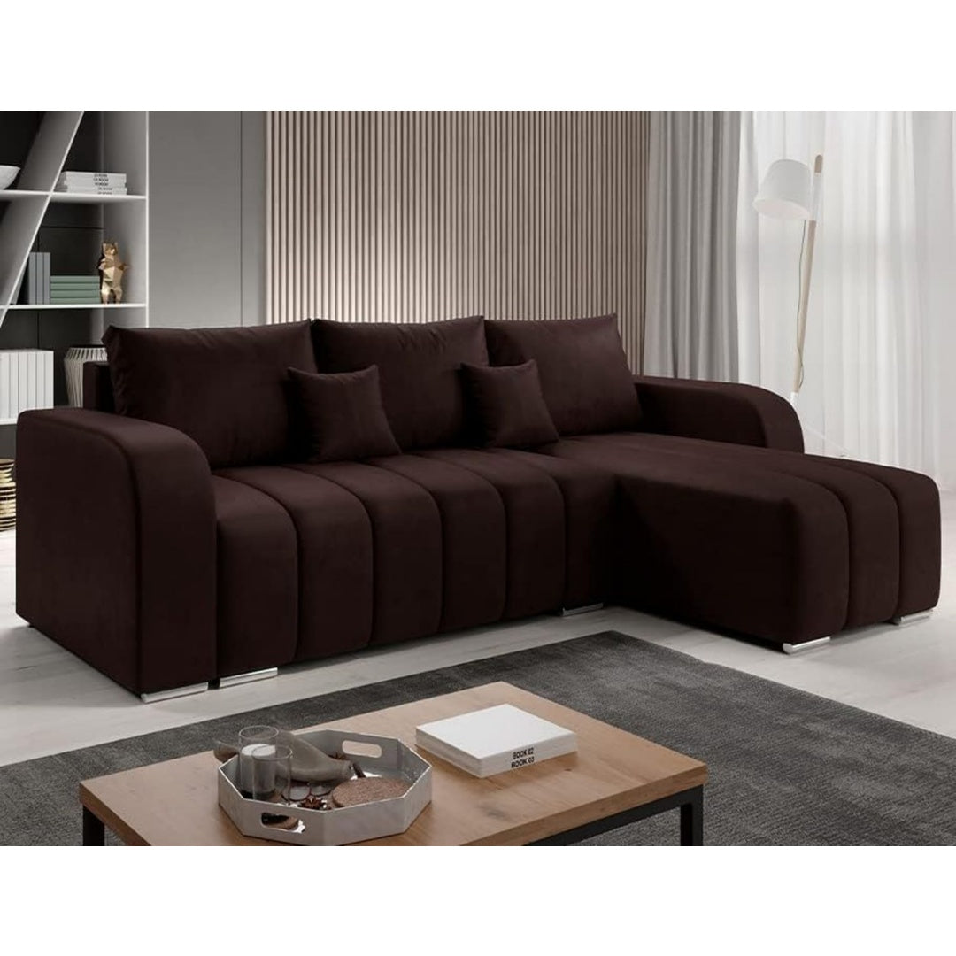 Sofa mit den Massen 245 x 86 x 147 cm in Braun